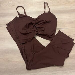 Aerie Real Me crossover leggings and crop top set